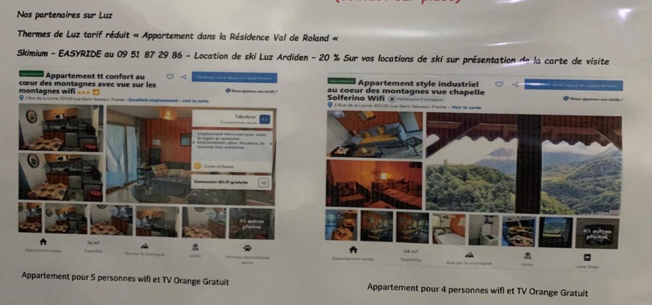 Appartement Tt Confort Au Coeur Des Montagnes Avec Vue Sur Les Montagnes Wifi Luz-Saint-Sauveur Exteriér fotografie